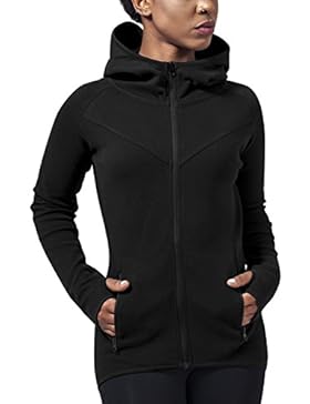 Urban Classics Damen Kapuzenpullover Ladies Athletic Interlock Zip Hoody