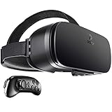DESTEK V4 VR, 103°FOV, Eye Protected HD Virtual Reality Headset w/ Controller/Gamepad, Touch Button/Trigger for iPhone 6 6s 7/plus, Samsung s6 s7 s8/Plus/Edge Note 8, Smartphones w/ 4.5 - 6.0in Screen
