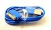Produktbild iPhone 4S blau USB-Datentransferkabel, Sync/Ladekabel auch kompatibel mit iPad 2/iPod Nano Shuffle Touch Nano/iPhone 3 GS 3 - PREMIUM QUALITÄT die sich Stil und Farbe