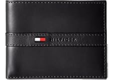 Tommy Hilfiger Mens Thin Sleek Casual Bifold Wallet with 6 Credit Card Pockets and Removable Id Window Wallet