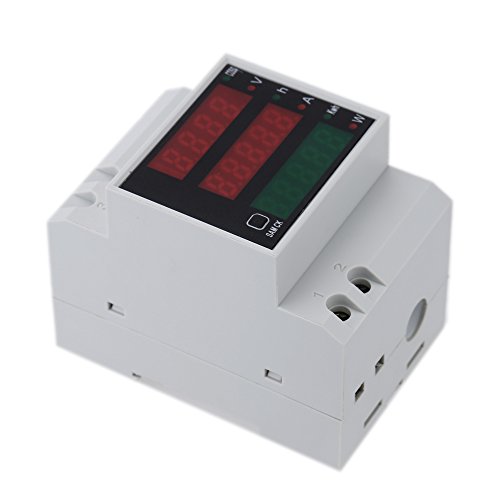 KKmoon 200-450V Multifunktionale Amperemeter Digitale DIN Schiene Strom Stromamperemeter Voltmeter Anzeige Gerät Leistungsmesser - 4