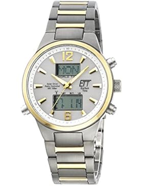 Eco Tech Time Solar Drive Funk Everest II Titan Herrenuhr EGT-11323-10M World Timer, Titan Armbanduhr