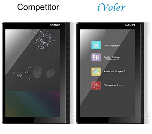 Lenovo Yoga Tab 3 Plus / Lenovo Yoga Tab 3 Pro 10.1 Zoll Panzerglas Schutzfolie, iVoler® Panzerglasfolie folie Displayschutzfolie Hartglas Gehärtetem Glas DisplayPanzerglas Schutzfolie Displayschutz Tempered Glass Screen Protector für Lenovo Yoga Tab 3 Plus / Lenovo Yoga Tab 3 Pro 10.1 Zoll – 0,3mm Dünn, 9H Härtegrad, 2.5D Abgerundete Kanten – [Kratzfest][Hohe Transparenz] [Fingerabdruck-frei][Blasenfrei]-Lebenslange Garantie - 6