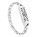 Produktbild Liqiqi Armband Fitbit Flex 2 Uhrenarmband Verstellbarer Magnetischer Adsorption Schalter Edelstahl Gurt Kompatibel Fitbit Flex 2 Smart Watch Silber