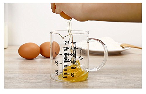 AsentechUK® Transparenter digitaler Glas-Messbecher mit Skala, mikrowellengeeignet – Küchenzubehör - 6
