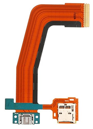 Dock Connector Ladebuchse Lade Port Mikro USB und SD Karten Halter für Samsung Galaxy Tab S 10.5 inch SM-T800 T801 T805 T807 inkl Flexkabel Mikrofon und Home Button Anschluss vorinstalliert inkl. 2 x Schraubenzieher und Plectrum für einfachen Einbau MMOBIEL - 2