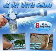 REAL Plastic Ez Water Cannon 8 in1 Turbo Water Spray Jet Gun(Blue)