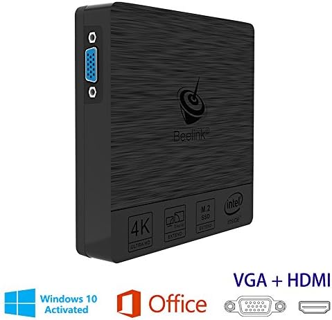 Beelink BT3PRO Intel Windows 10 Mini PC Deskstop Intel Atom x5-Z8350 Processor 1.92Ghz HD Graphics 400, with 4GB +64GB 1000Mbps LAN Dual-Band WiFi HDMI &amp; VGA Dual Output