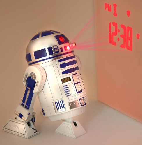 Star Wars - Despertador con proyector y sonidos (plástico), diseño de R2-D2