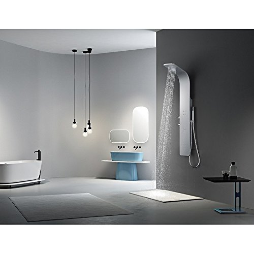 Bodyclean Columna de aleación de Aluminio de Plata de la Pintura de Ducha (1300mmx180mm)