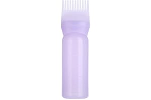 SALMUE Haarfärbemittel Pinsel Flasche, 3 Farben Leichte Haarfärbemittel Flasche Pinsel Shampoo Haarfarbe Öl Kamm Applikator Werkzeug(Blau)