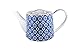 Produktbild Jameson & Tailor Retro Teekanne Kaffeekanne Fliesen blau/weiss Brillant-Porzellan 1000ml Füllmenge