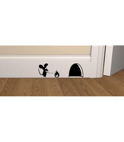 The Mouse Hole, Wall Baseboard Decoration, Decal SVG Set - View #10
