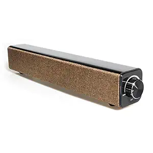 3NH GBtiger BT808 Cloth Shell Wireless Bluetooth Soundbar Speaker Subwoofer Sound Exquisite Design Two Channels TV Soundbar Color Brown