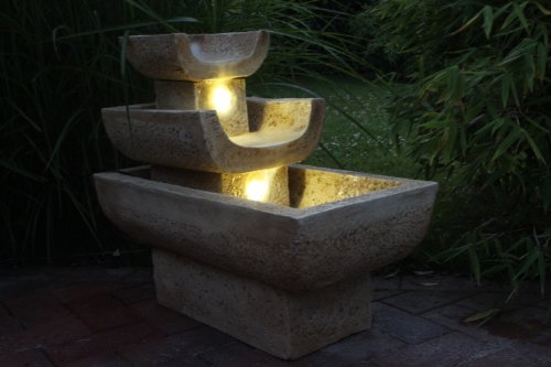 Springbrunnen „Mediterran“, SB212 Gartenbrunnen Zimmerbrunnen mit 2x LED Beleuchtung - 6