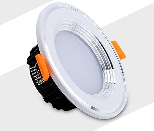 Embedded Aluminum Spotlights Led Integrated Downlight Ceiling Lamp Home Lighting (Gold, Silver) , Silver , Warm White