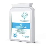 Vitamin B3 Nicotinamide Balanced with Added Essential TMG (Tri-Methyl Glycine) & Trans-Resveratrol - High Strength no-Flush Niacin - Supporting The Normal Function of The Nervous System & Metabolism