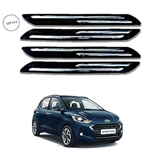 SEBONGO Car bumper protector For Hyundai Grand I10 Nios Set Of 4 (SE-S280-Black)