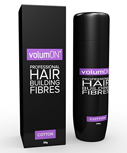 Volumon Professional Hair Building Fibres- Hair Loss Concealer- COTTON- 28g- Get Upto 30 Uses- CHOOSE FROM 8 HAIR SHADES COLOURS (Grey)
