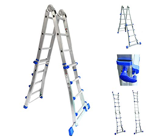 Multiusos escalera telescópica sistema de combinación | 4 x 4 peldaños