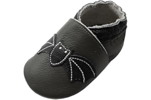 YIHAKIDS Bébé Filles Garçons Chaussures Cuir Souple Enfant Chaussons Cuir Doux Chaussures Premiers Pas