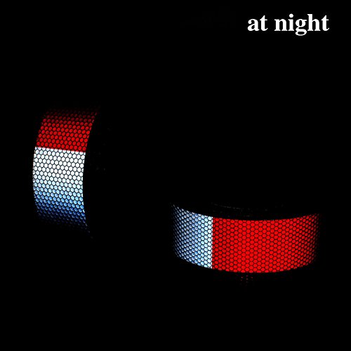 Boonor Reflektorband 2 Stück 5cm×3m Klebeband Warnklebeband Reflektorband Sicherheit Markierung Band Silber weiss - 6