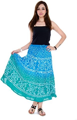 Cotton Bandhej Long Skirt for Women