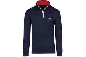 Trigema Herren Sweatshirt mit Kragen und Reißverschluss