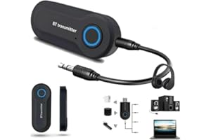 GENERIC Bluetooth Transmitter,Wireless Portable Stereo Usb Transmitter for 3.5mm Audio Devices & RCA Connections Bluetooth 5.0,Wireless Portable Stereo Usb Transmitter for Tv, Airplane,Headphone,Speaker,Car