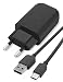 Produktbild Original HTC TC-P5000 + DCM-700 in Schwarz für U11 Life Datenkabel Netzteil 5 V/2,5 A, 9V/1,7 A, 12 V/1,25 A Schnellladegerät Ladegerät Aufladekabel Travel Charger USB Typ-C TCP5000 + gratis Bildschirm Reinigungspad