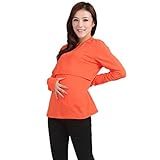 Koly® Maternity Breastfeeding Long Sleeve Shirt Blouse Pregnant Clothes Nursing Tops
