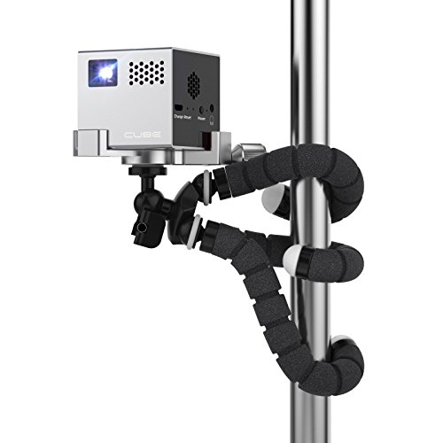 RIF6 Cube 2-Zoll-Handy-Projektor mit 20.000 Stunden LED-Licht und 120-Zoll-Display, tragbar, wiederaufladbar, beinhaltet HDMI-Kabel und Stativ - 5