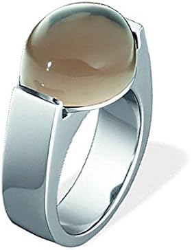 XEN Ring mit 15x12 mm großen Rauchquarz