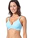 Gratlin Women's Padded Maternity Underwire Nursing Bra with Full Sling Light Blue 36 B