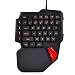 Produktbild Wokee K108 Wired 38 Tasten,- Hohe Leistung - LED Backlit USB Ergonomische Einhand Tastatur Gaming Keyboard,Gaming Tastatur (Schwarz) RGB PC Windows, Mac