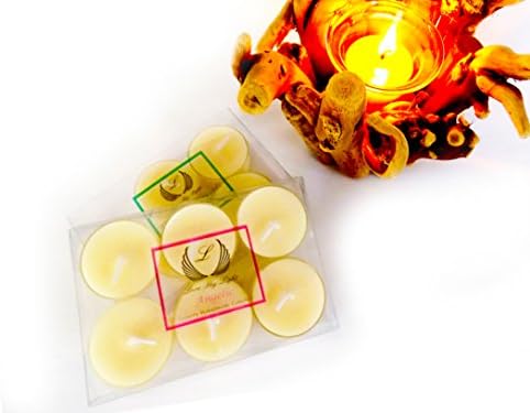 Love Thy Light Tea Light Candles, Luxury Fresh Clean Cotton scented soy tealights, pack of 6
