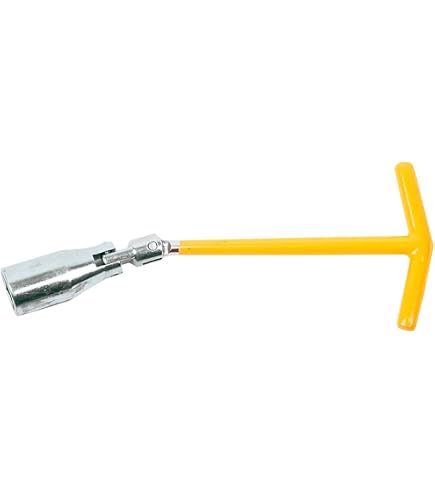 BE-TOOL Zündkerzenschlüssel 21 Mm – Mit T-Griff & Kardangelenk Für Enge Räume