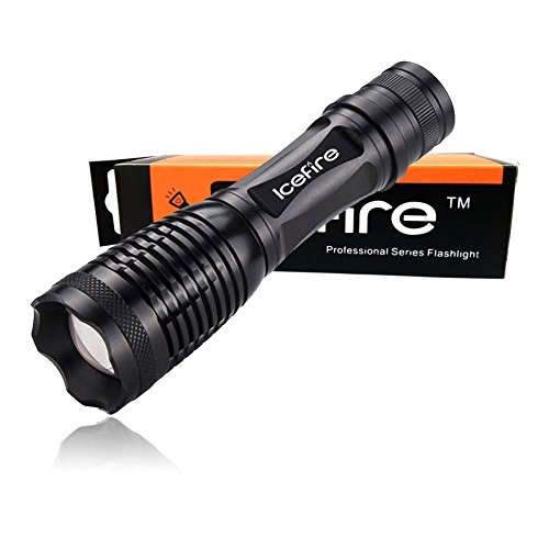 IceFire IF-33Z ZOOMABLE LED Taschenlampe 1000Lm CREE XML-T6 Lampen Aluminium Handschlaufe Torch 5-Modus Button Switch für Indoor und Outdoor