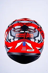 Headfox TH Smart Bluetooth H3 Motorbike Helmet -RED -Black