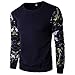 Produktbild Sweatshirt Herren Winter Btruely Langarmshirt Patchwork Jumper Sports Pullover Männer Outwear Rundhals Hemden