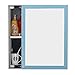 Produktbild J-Z Badezimmerschrank Spiegelschrank Wandbehang Wc Spiegelschrank Aufbewahrungsbox Spiegelfarbe (Farbe: Weiß, Größe: Links), Blau,