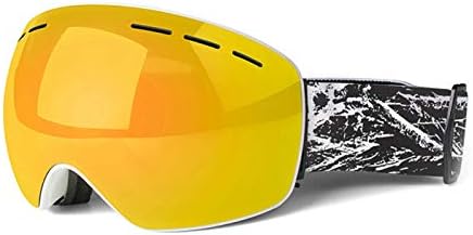 Mountain Bike Goggles Double Anti-Fog Adult Large Spherical Ski Glasses For Unisex-Adult -Adisaer
