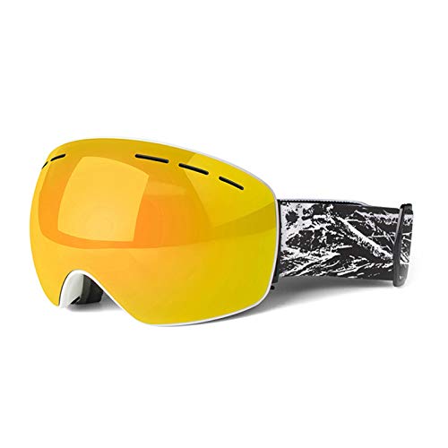 Mountain Bike Goggles Double Anti-Fog Adult Large Spherical Ski Glasses For Unisex-Adult -Adisaer
