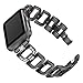Produktbild Webla Apple Apple mit Black Diamond Armband Edelstahl Ersatzarmband für Uhr Apple Serie 4 40 Mm (Schwarz)