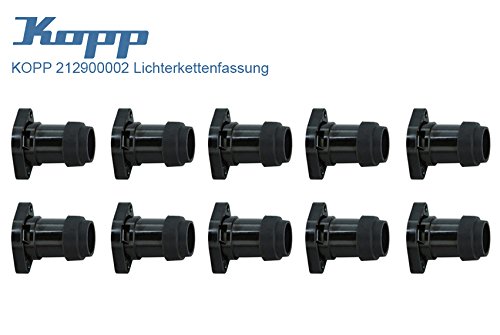Preisvergleich Produktbild KOPP 212900002 Lichterkettenfassung , Illuminations-Fassung E27 schwarz, regengeschützt, IP23, max.40W, lose, VE = 10 Stk