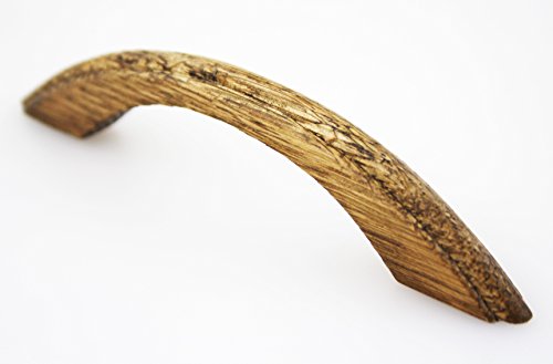 Preisvergleich Produktbild Möbelgriff Schrankgriff Schubladengriff aus Holz Eiche Rustikal Lochabstand 96mm