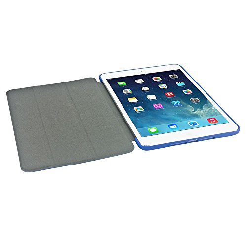 Khomo iPad Mini 1, 2, 3 Hülle Case Dunkelblau Gehäuse mit doppelten Schutz ultra dünn und leicht, Smart Cover – Italic Dark Blue - 5