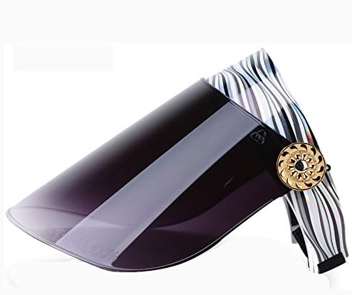 NAN Sun Hat Female Sun Protection Hat Cycling Summer Outdoor Riding Electric Car Adjustable Cover Face UV Protection Sun Hat Black and white , Red and white , Purple white , Rose red ( Color : Black and white )