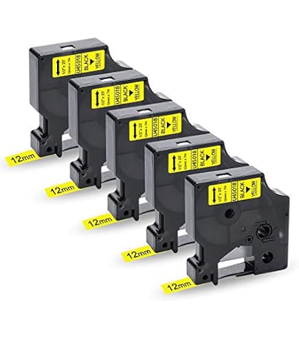 Nastri Etichette Compatibili Dymo D1 – Varie Misure 6/9/12/19/24mm Per LabelManager 160