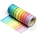Produktbild Bobopai Domire 10x Decorative Washi Rainbow Sticky Paper Masking Adhesive Tape Scrapbooking DIY (10pc)
